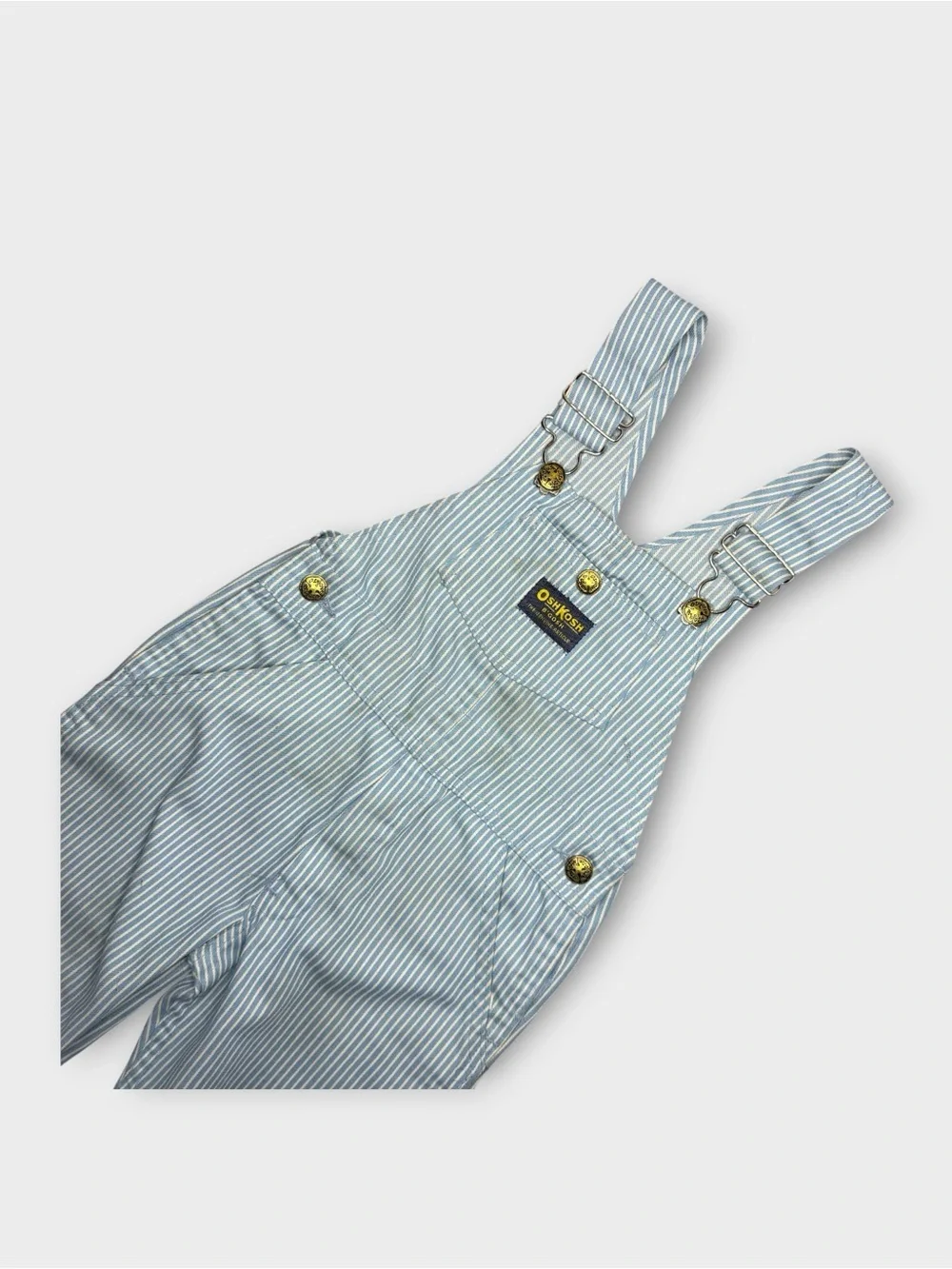 OshKosh B’gosh Light Blue Denim Pinstripe Overalls